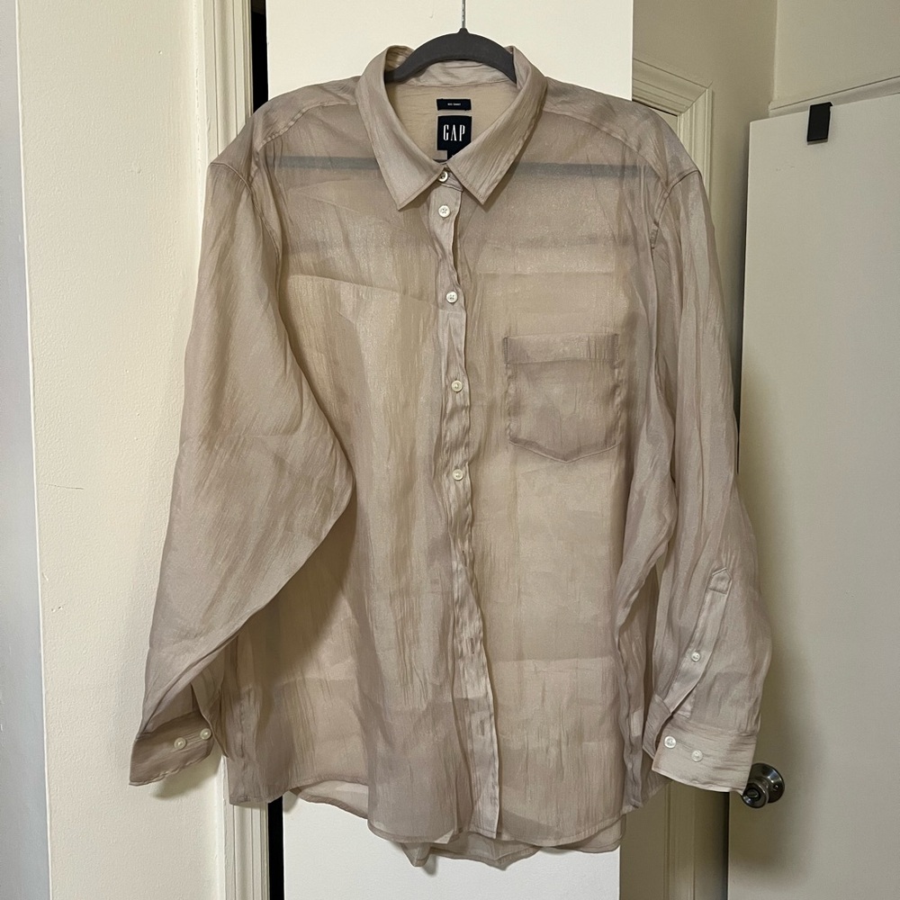 Gap oversized long sleeve button up